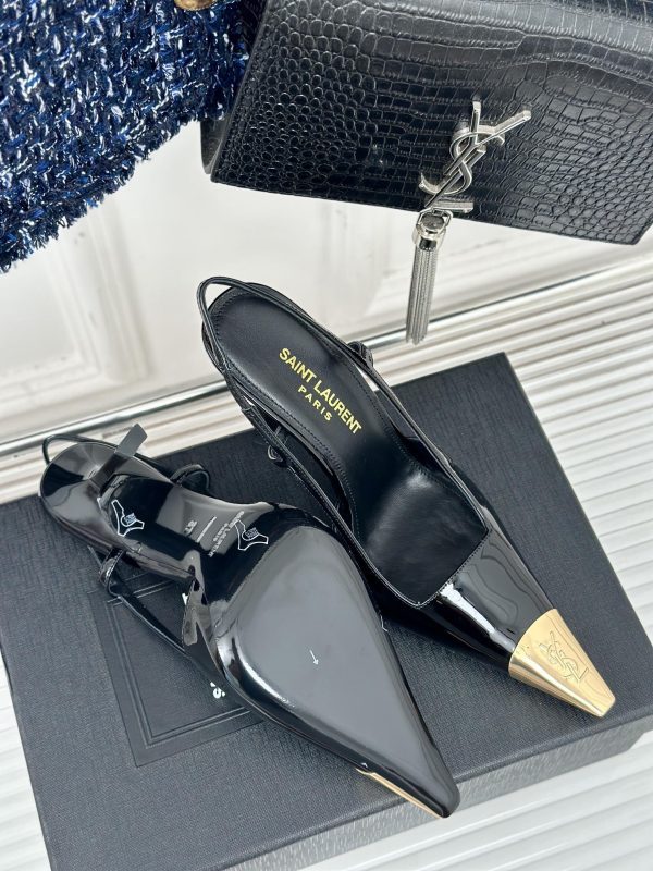 YSL - Jeanne Slingback Pumps in Patent Leather