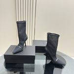 YSL - 115mm Oxalis Mesh Pointed Boots