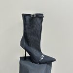 YSL - 115mm Oxalis Mesh Pointed Boots