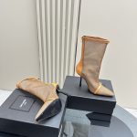 YSL - 115mm Oxalis Mesh Pointed Boots
