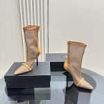 YSL - 115mm Oxalis Mesh Pointed Boots