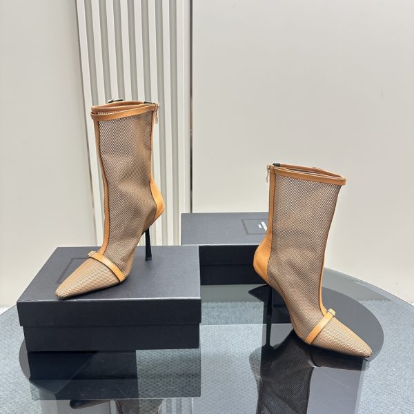 YSL - 115mm Oxalis Mesh Pointed Boots