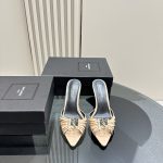YSL - Babylone 90 Leather Mules