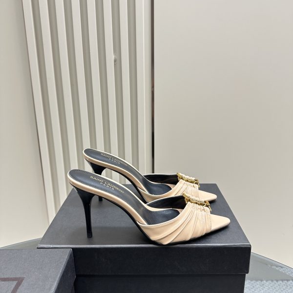 YSL - Babylone 90 Leather Mules