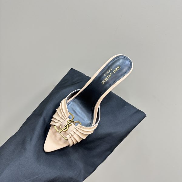 YSL - Babylone 90 Leather Mules