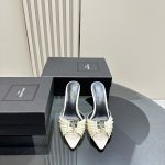 YSL - Babylone 90 Leather Mules