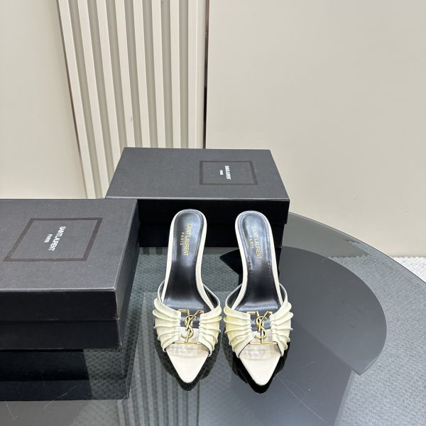 YSL - Babylone 90 Leather Mules