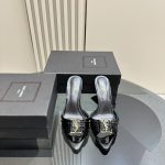 YSL - Babylone 90 Leather Mules