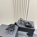 YSL - Babylone 90 Leather Mules