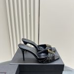 YSL - Babylone 90 Leather Mules