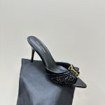 YSL - Babylone 90 Leather Mules