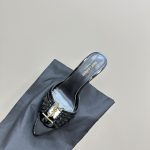 YSL - Babylone 90 Leather Mules
