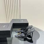 YSL - Babylone 90 Leather Mules