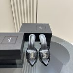 YSL - Babylone 90 Leather Mules