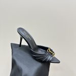 YSL - Babylone 90 Leather Mules