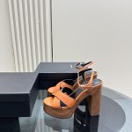 YSL - Bianca Platform Sandals in Canvas