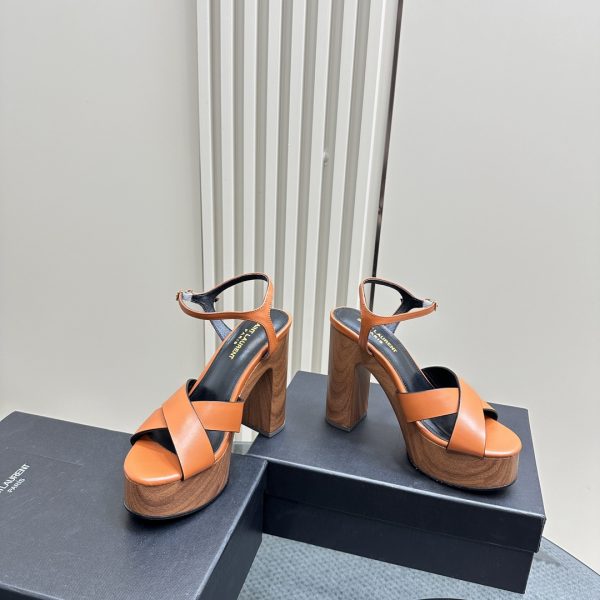 YSL - Bianca Platform Sandals in Canvas