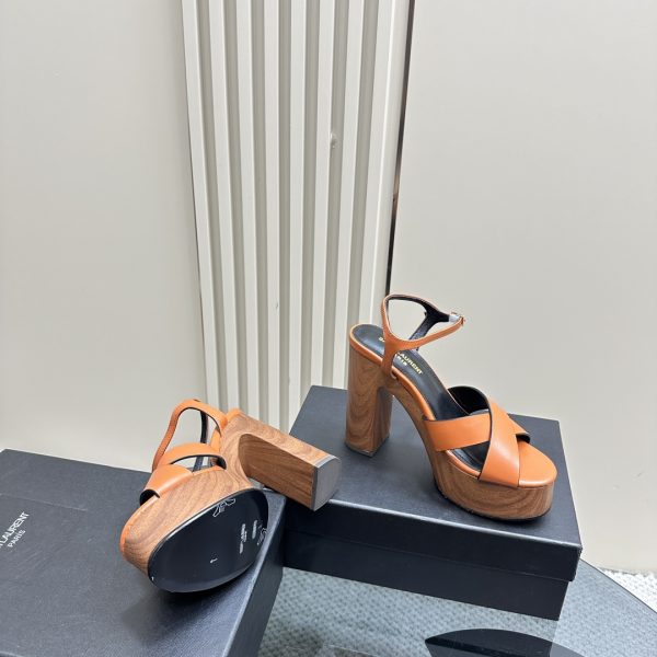 YSL - Bianca Platform Sandals in Canvas