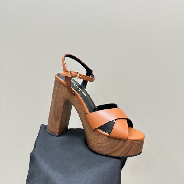 YSL - Bianca Platform Sandals in Canvas