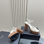 YSL - Bianca Platform Sandals in Canvas