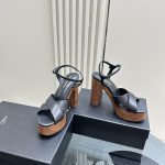 YSL - Bianca Platform Sandals in Canvas