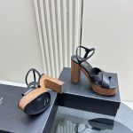 YSL - Bianca Platform Sandals in Canvas