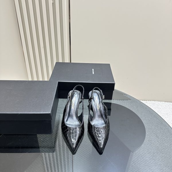 YSL - 65mm Slingback Leather Pumps