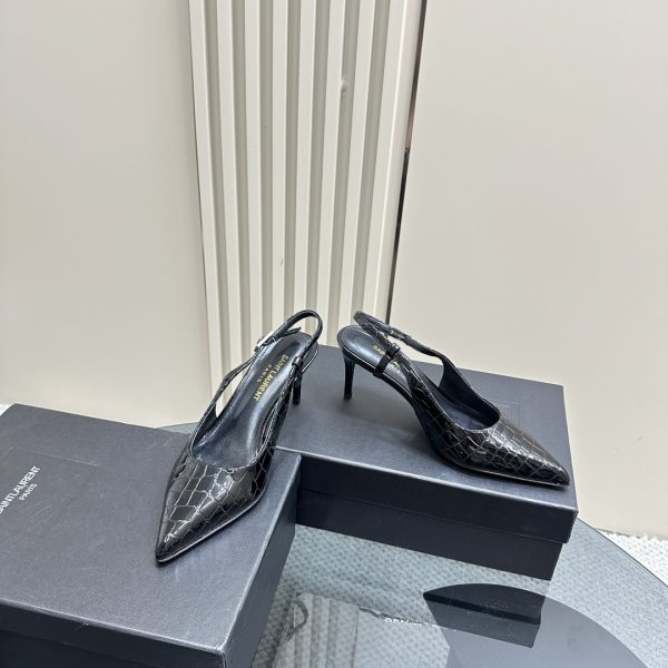 YSL - 65mm Slingback Leather Pumps