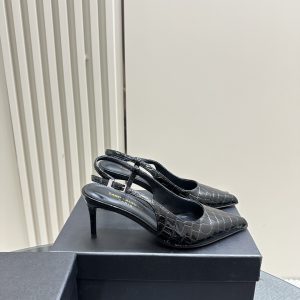 YSL - 65mm Slingback Leather Pumps