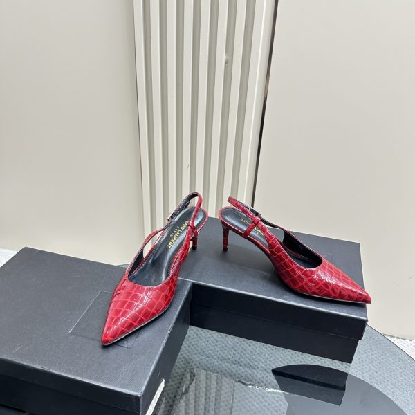 YSL - 65mm Slingback Leather Pumps