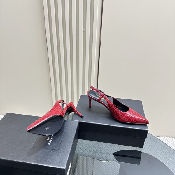 YSL - 65mm Slingback Leather Pumps