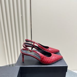 YSL - 65mm Slingback Leather Pumps