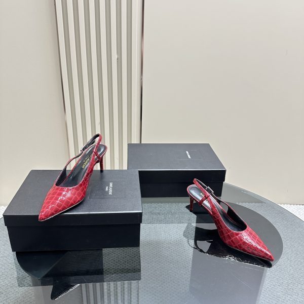 YSL - 65mm Slingback Leather Pumps