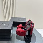YSL - Jodie Platform Sandals in Patent Leather