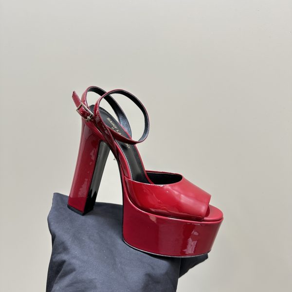 YSL - Jodie Platform Sandals in Patent Leather