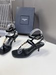 YSL - Cassandra Sandals in Smooth Leather
