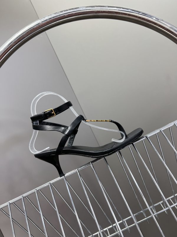 YSL - Cassandra Sandals in Smooth Leather