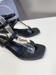 YSL - Cassandra Sandals in Smooth Leather