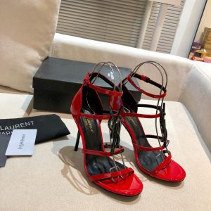 YSL - Cassandra Sandals in Patent Leather