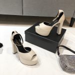 YSL - Jodie Platform Sandals in Smooth Leather