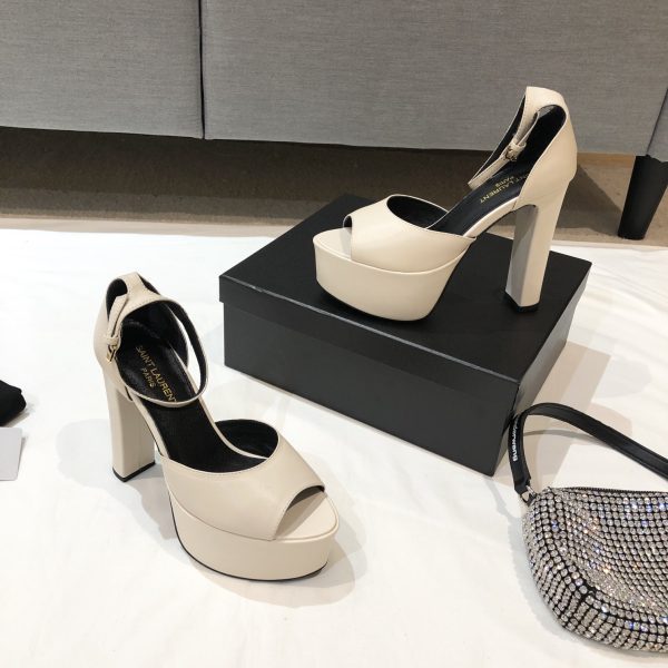 YSL - Jodie Platform Sandals in Smooth Leather