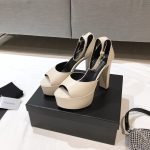 YSL - Jodie Platform Sandals in Smooth Leather