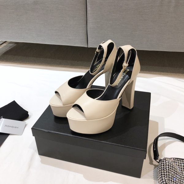YSL - Jodie Platform Sandals in Smooth Leather