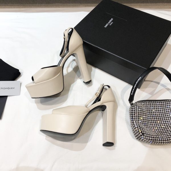 YSL - Jodie Platform Sandals in Smooth Leather