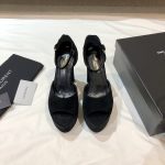 YSL - Jodie Platform Sandals in Seude
