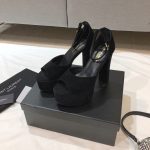 YSL - Jodie Platform Sandals in Seude