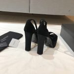 YSL - Jodie Platform Sandals in Seude
