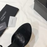 YSL - Jodie Platform Sandals in Seude