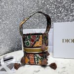 Dior - Paisley Embroidery D-Bucket Bag in Multicolor Canvas
