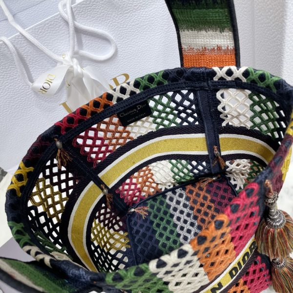 Dior - Paisley Embroidery D-Bucket Bag in Multicolor Canvas